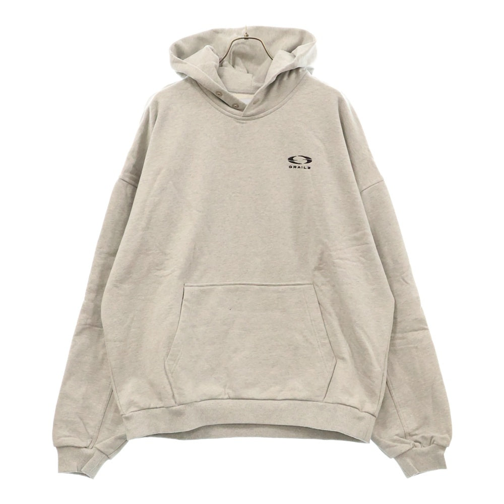 GRAILZ(グレイルズ) 23SS ESSENTIAL OVERSIZED HOODIE エッセンシャルロゴオーバーサイズプルオーバーフーディパーカー GR23SSMH04 グレー
