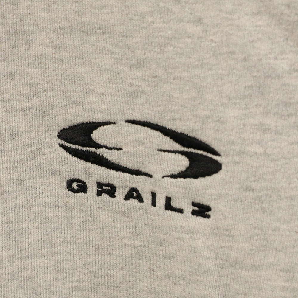 GRAILZ(グレイルズ) 23SS ESSENTIAL OVERSIZED HOODIE エッセンシャルロゴオーバーサイズプルオーバーフーディパーカー GR23SSMH04 グレー