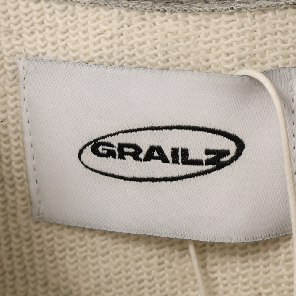 GRAILZ(グレイルズ) 23SS ESSENTIAL OVERSIZED HOODIE エッセンシャルロゴオーバーサイズプルオーバーフーディパーカー GR23SSMH04 グレー