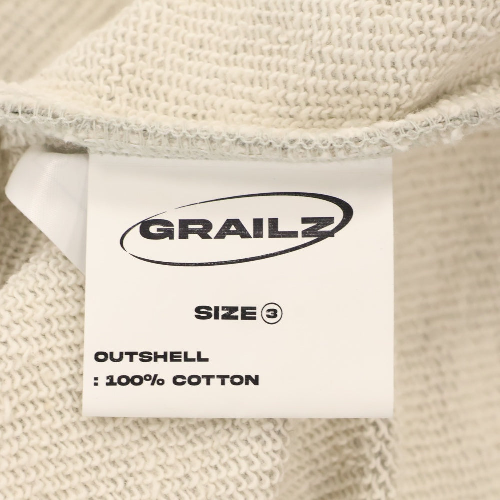 GRAILZ(グレイルズ) 23SS ESSENTIAL OVERSIZED HOODIE エッセンシャルロゴオーバーサイズプルオーバーフーディパーカー GR23SSMH04 グレー