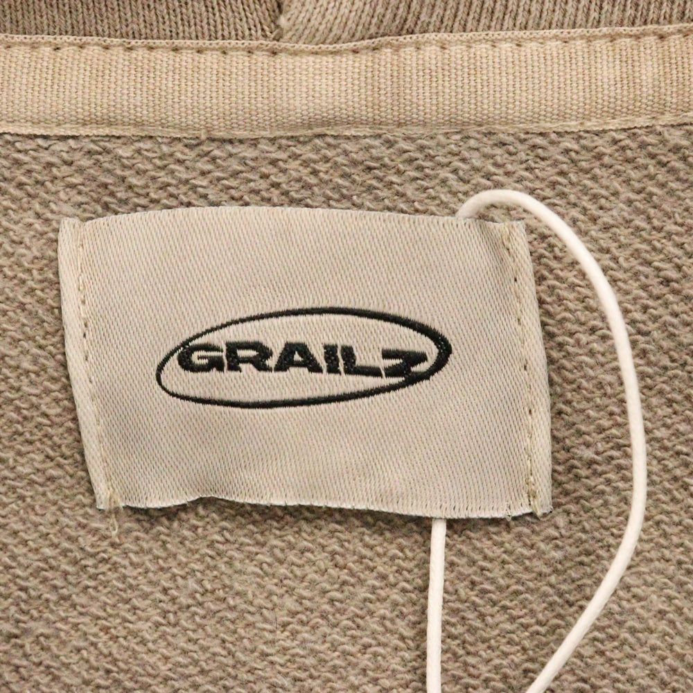 GRAILZ(グレイルズ) 23SS P. DYED STREAMLINE HOODIE ピグメントダイロゴプルオーバーフーディパーカー GR23SSMH02 トープ/ベージュ