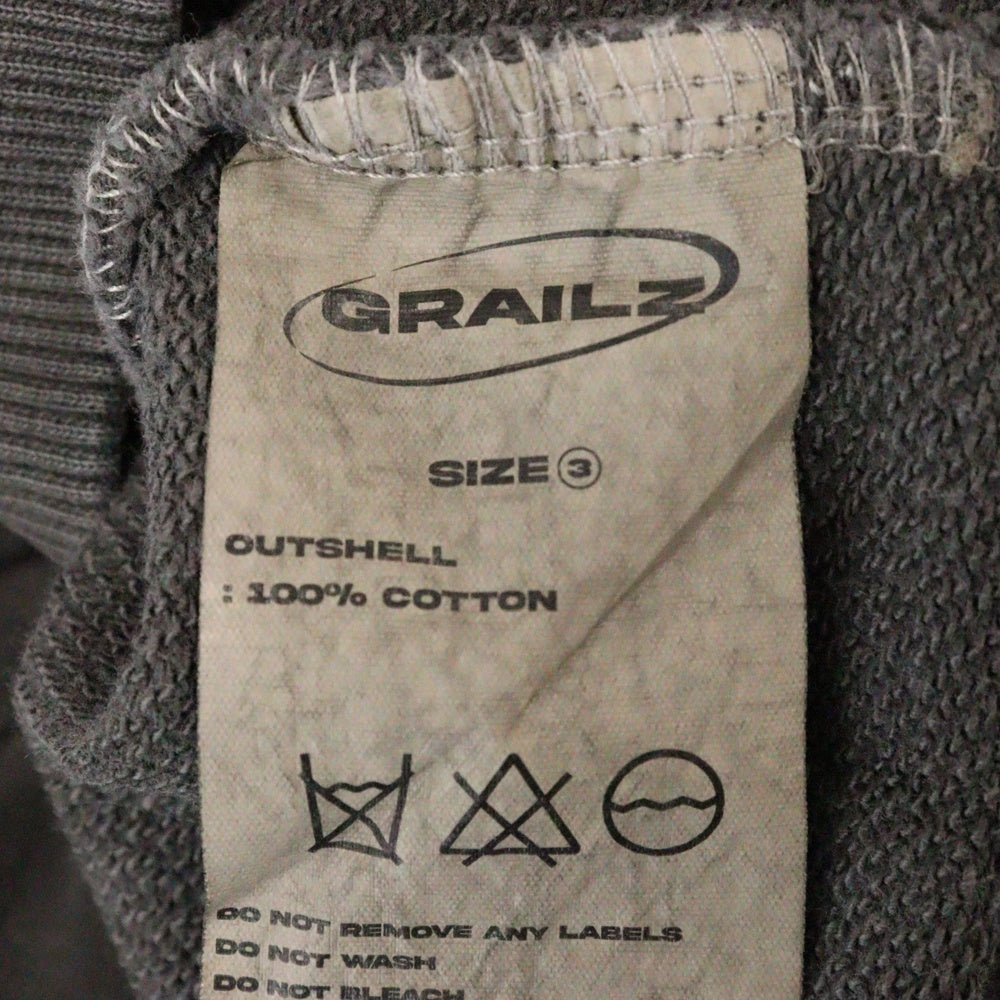 GRAILZ(グレイルズ) 23SS P. DYED STREAMLINE SWEAT ピグメントダイロゴスウェットトレーナー GR23SSMM01 ピグメントブラック