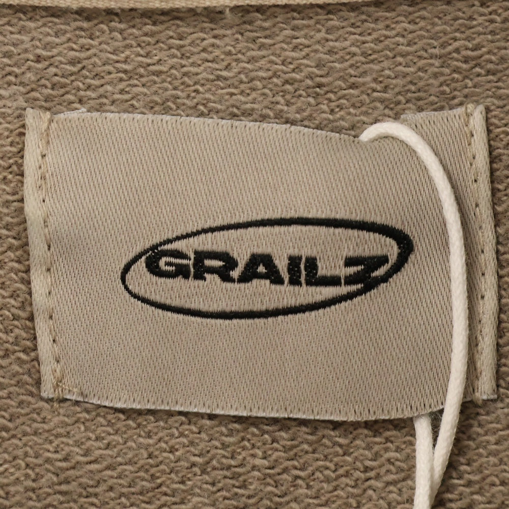 GRAILZ(グレイルズ) 23SS P. DYED STREAMLINE HOODIE ピグメントダイロゴプルオーバーフーディパーカー GR23SSMH02 トープ/ベージュ