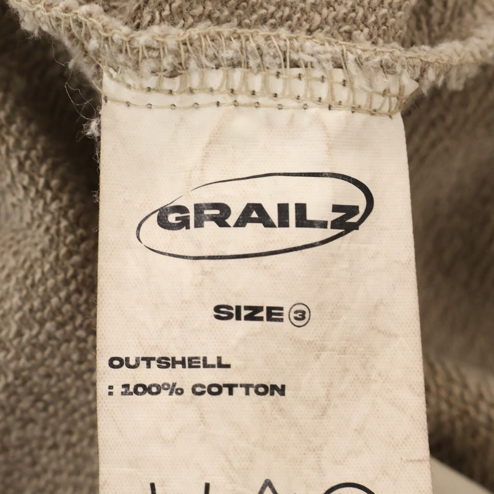 GRAILZ(グレイルズ) 23SS P. DYED STREAMLINE HOODIE ピグメントダイロゴプルオーバーフーディパーカー GR23SSMH02 トープ/ベージュ