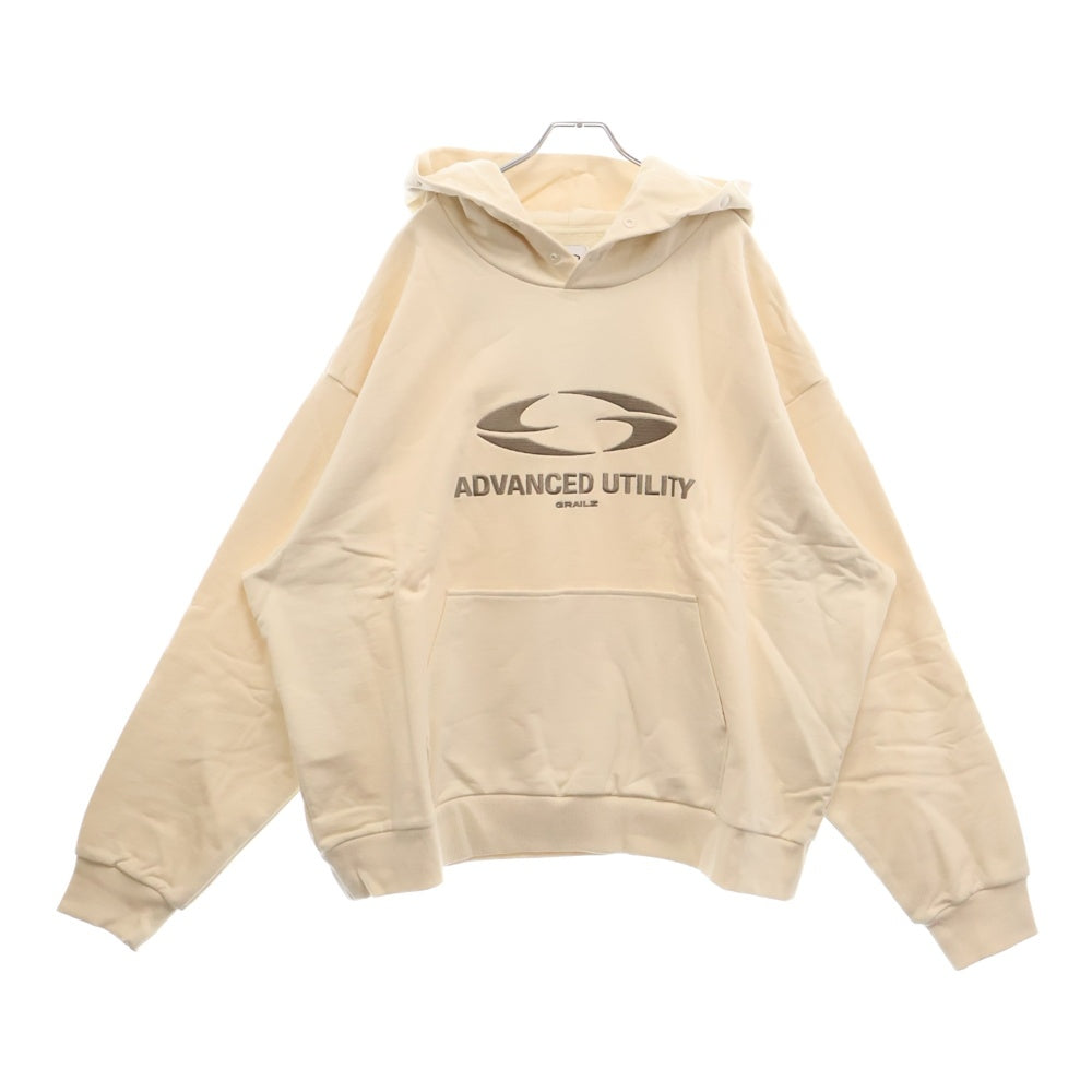 GRAILZ(グレイルズ) 23SS OVAL LOGO HOODIE オーバルロゴプルオーバーフーディーパーカー GR23SSMH01 クリーム
