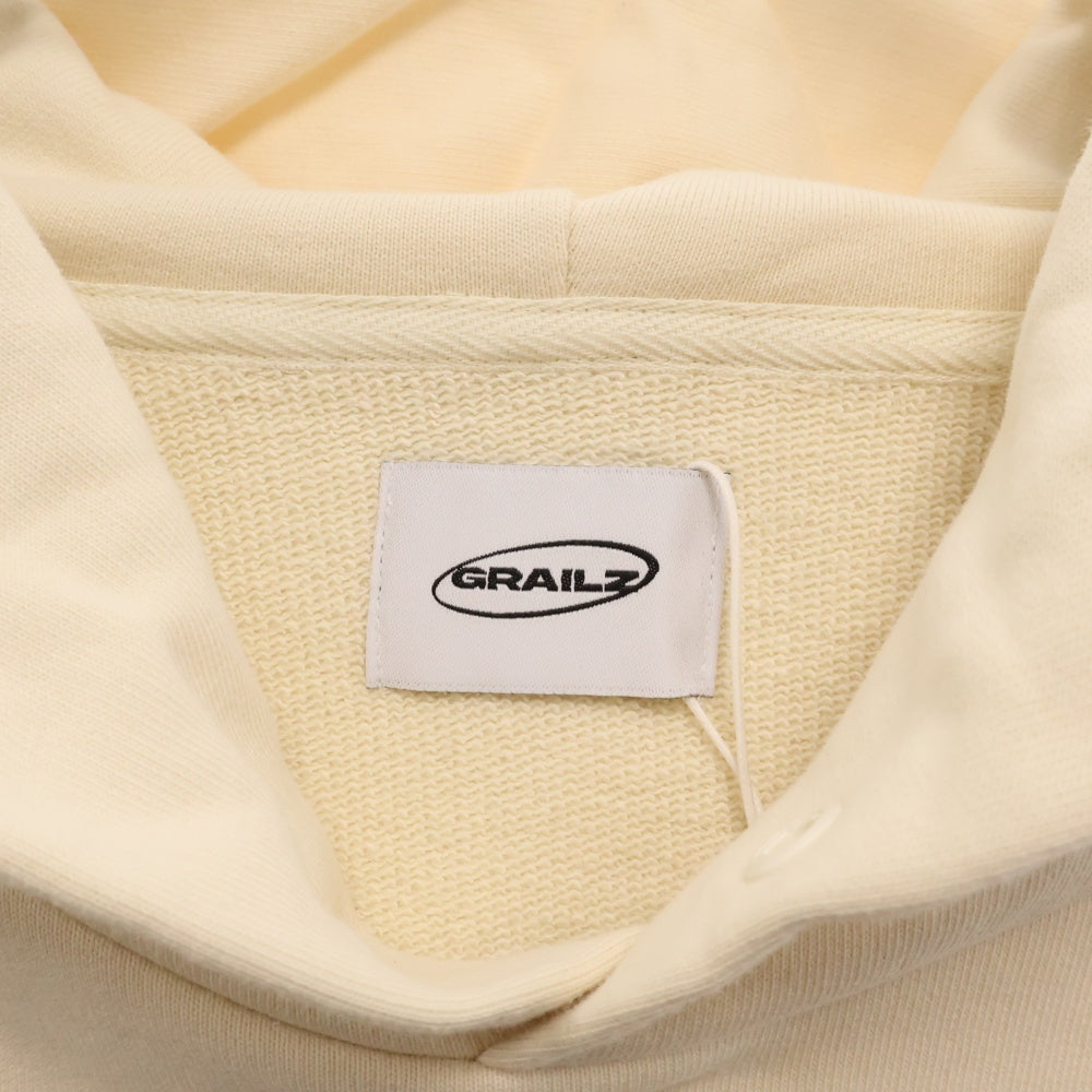 GRAILZ(グレイルズ) 23SS OVAL LOGO HOODIE オーバルロゴプルオーバーフーディーパーカー GR23SSMH01 クリーム