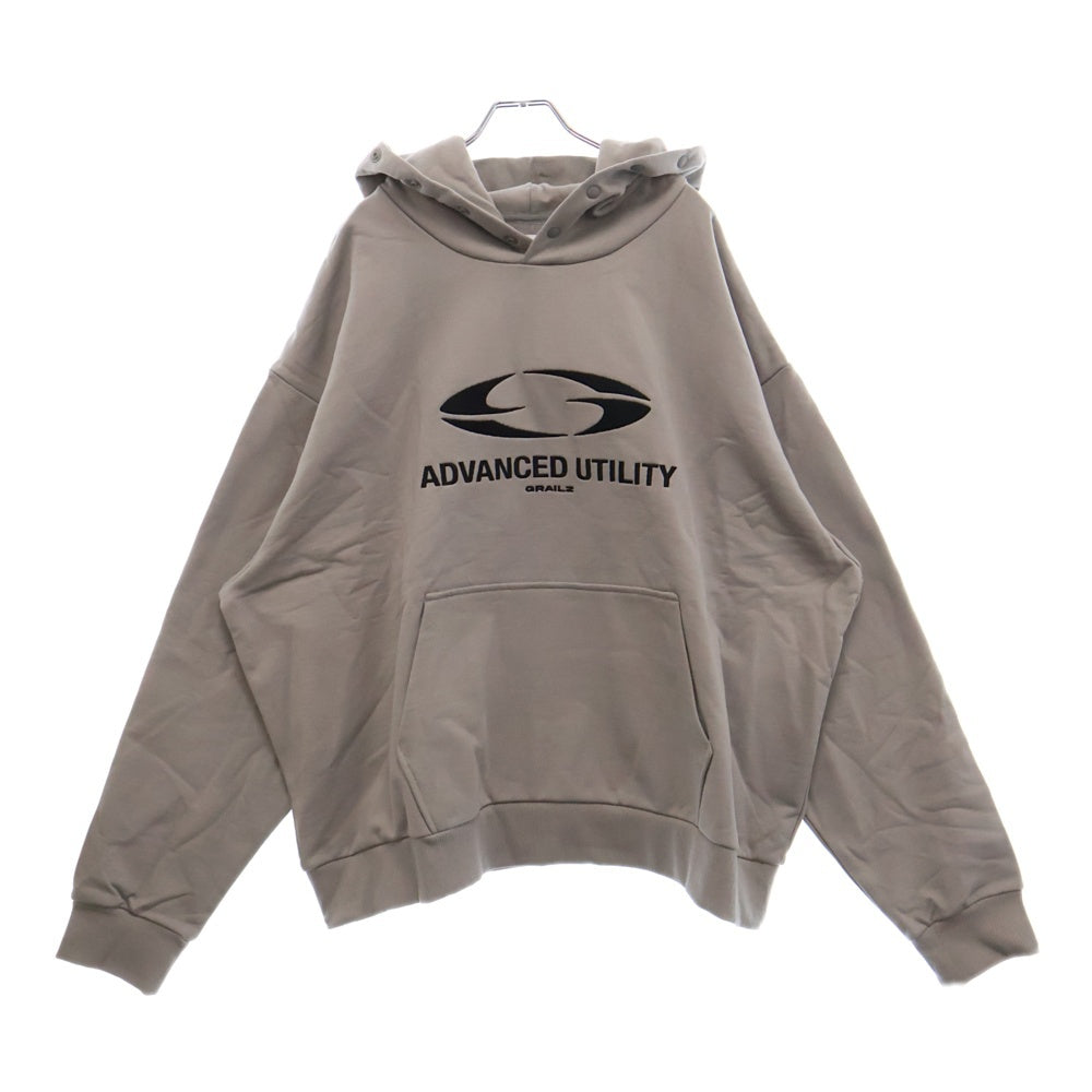 GRAILZ(グレイルズ) 23SS OVAL LOGO HOODIE オーバルロゴプルオーバーフーディーパーカー GR23SSMH01 グレー