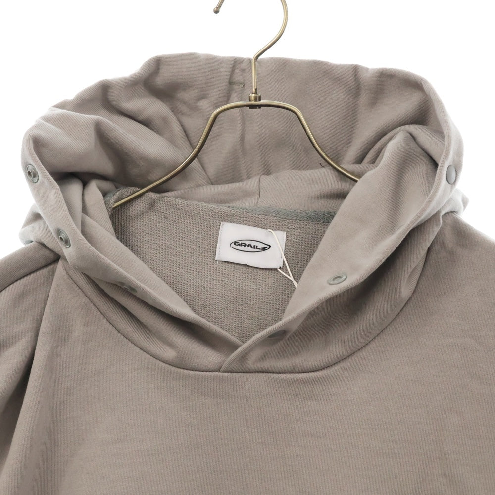 GRAILZ(グレイルズ) 23SS OVAL LOGO HOODIE オーバルロゴプルオーバーフーディーパーカー GR23SSMH01 グレー