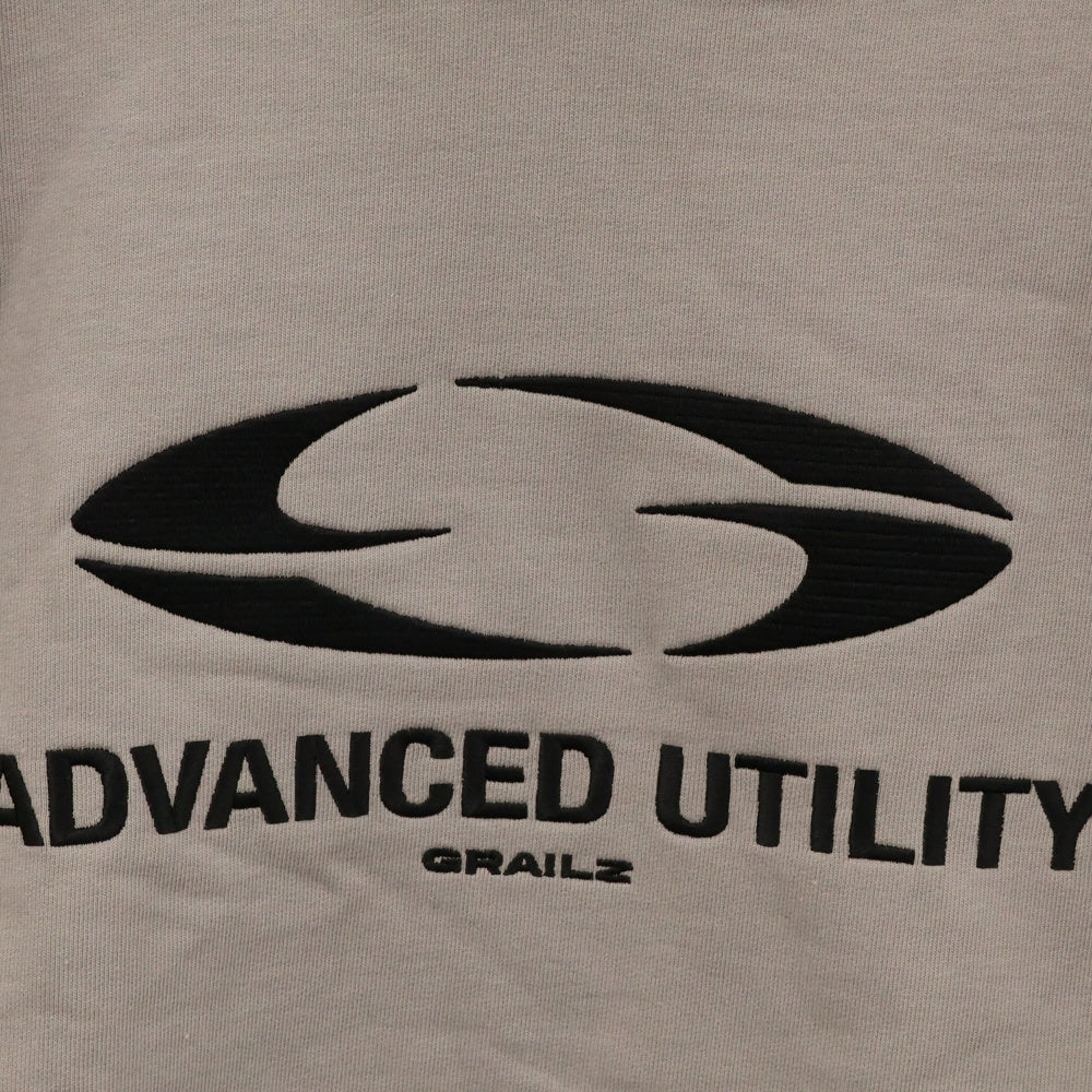 GRAILZ(グレイルズ) 23SS OVAL LOGO HOODIE オーバルロゴプルオーバーフーディーパーカー GR23SSMH01 グレー