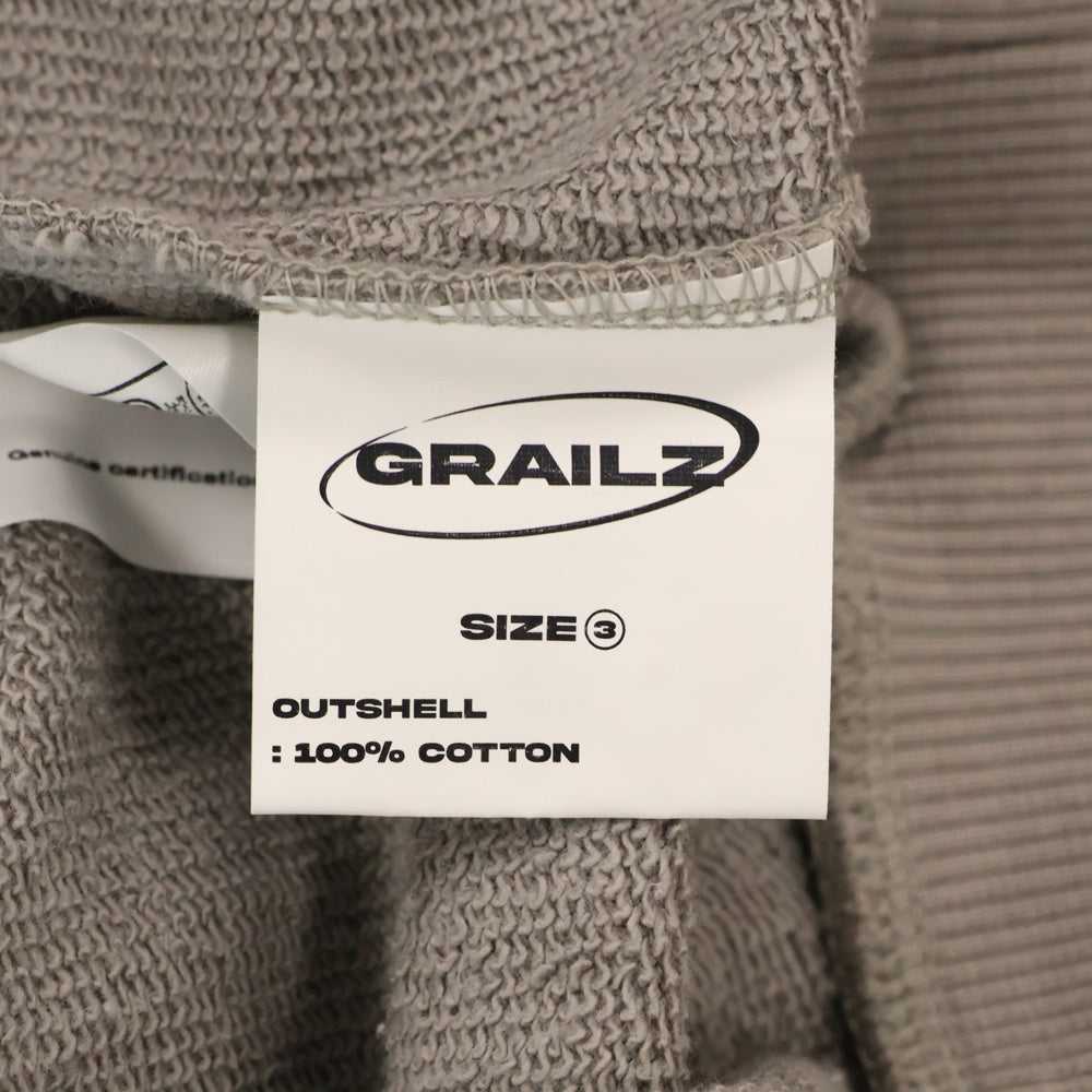 GRAILZ(グレイルズ) 23SS OVAL LOGO HOODIE オーバルロゴプルオーバーフーディーパーカー GR23SSMH01 グレー
