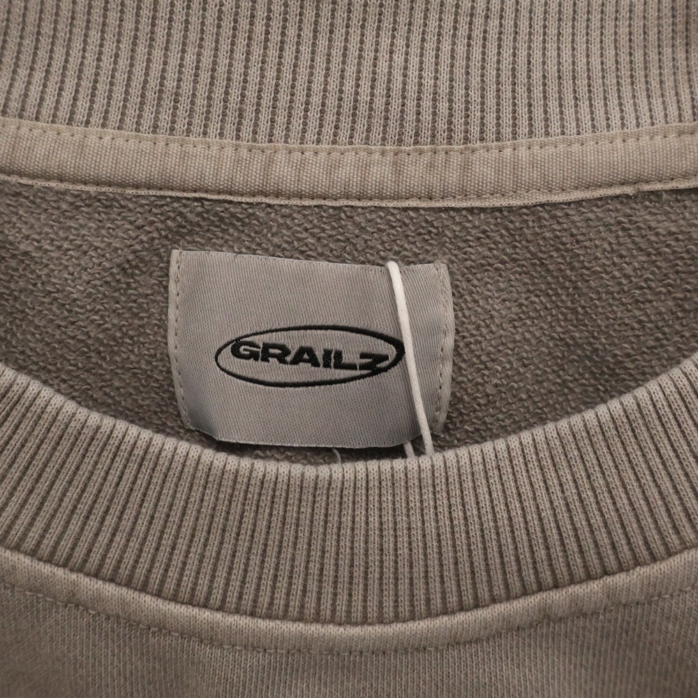 GRAILZ(グレイルズ) 23SS P. DYED STREAMLINE SWEAT ピグメントダイロゴスウェットトレーナー GR23SSMM01 ライトグレー