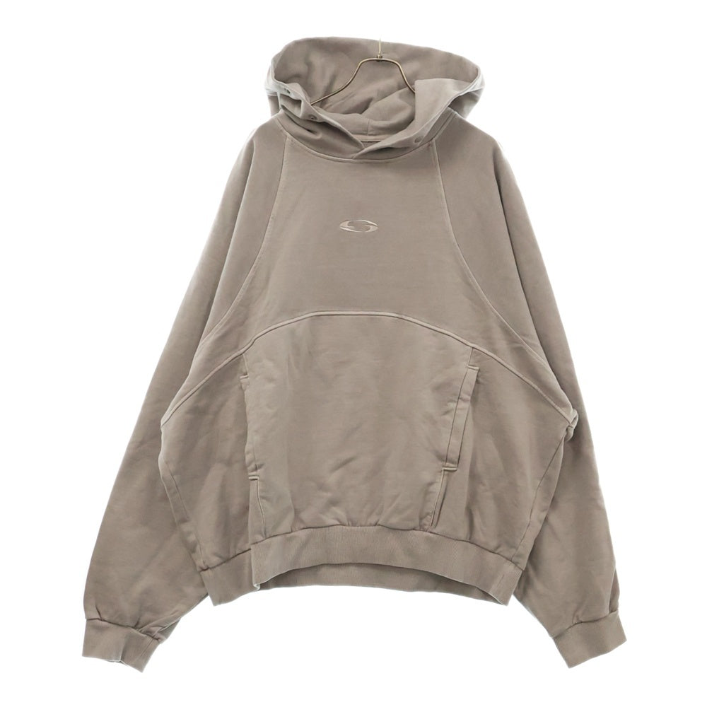 GRAILZ(グレイルズ) 23SS P. DYED STREAMLINE HOODIE ピグメントダイロゴプルオーバーフーディパーカー GR23SSMH02 ライトグレー