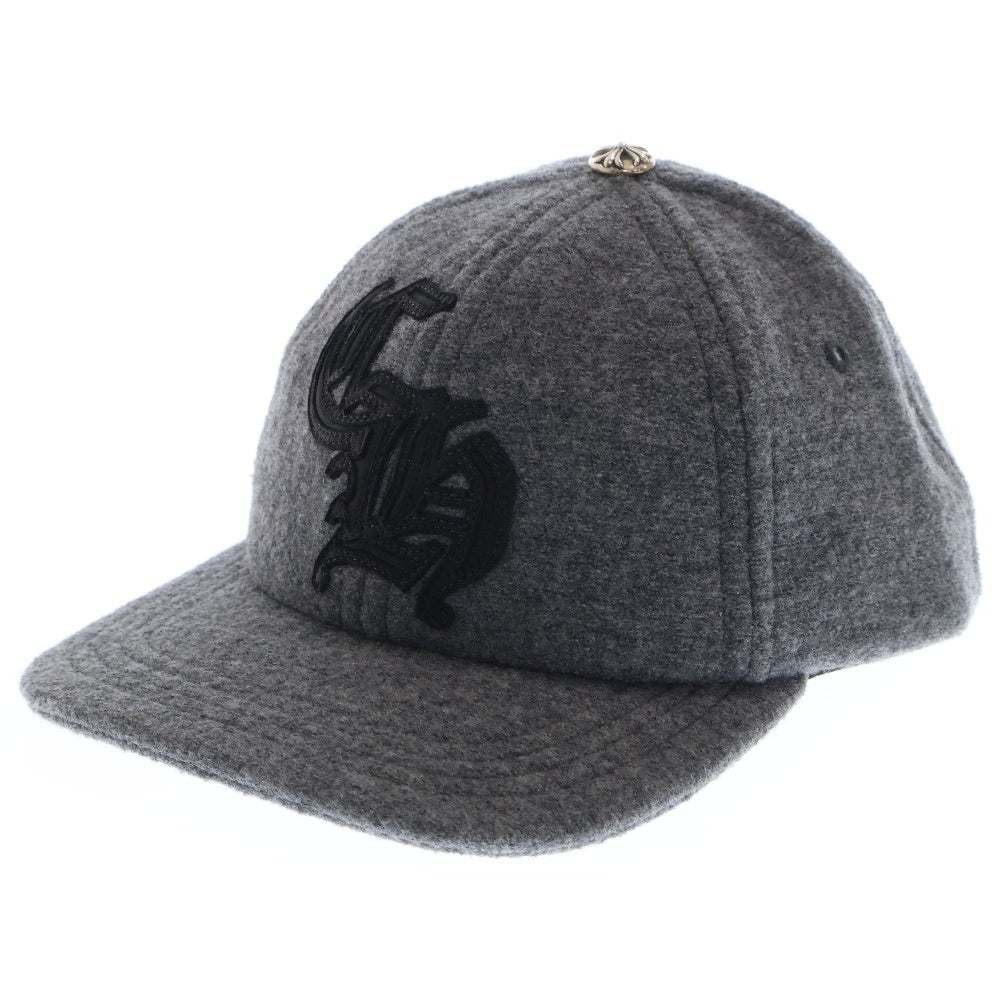CHROME HEARTS(クロムハーツ) BASEBALL TRUCKER ベースボールトラッカー CHレザーパッチベースボールキャップ 帽子 グレー/ブラック