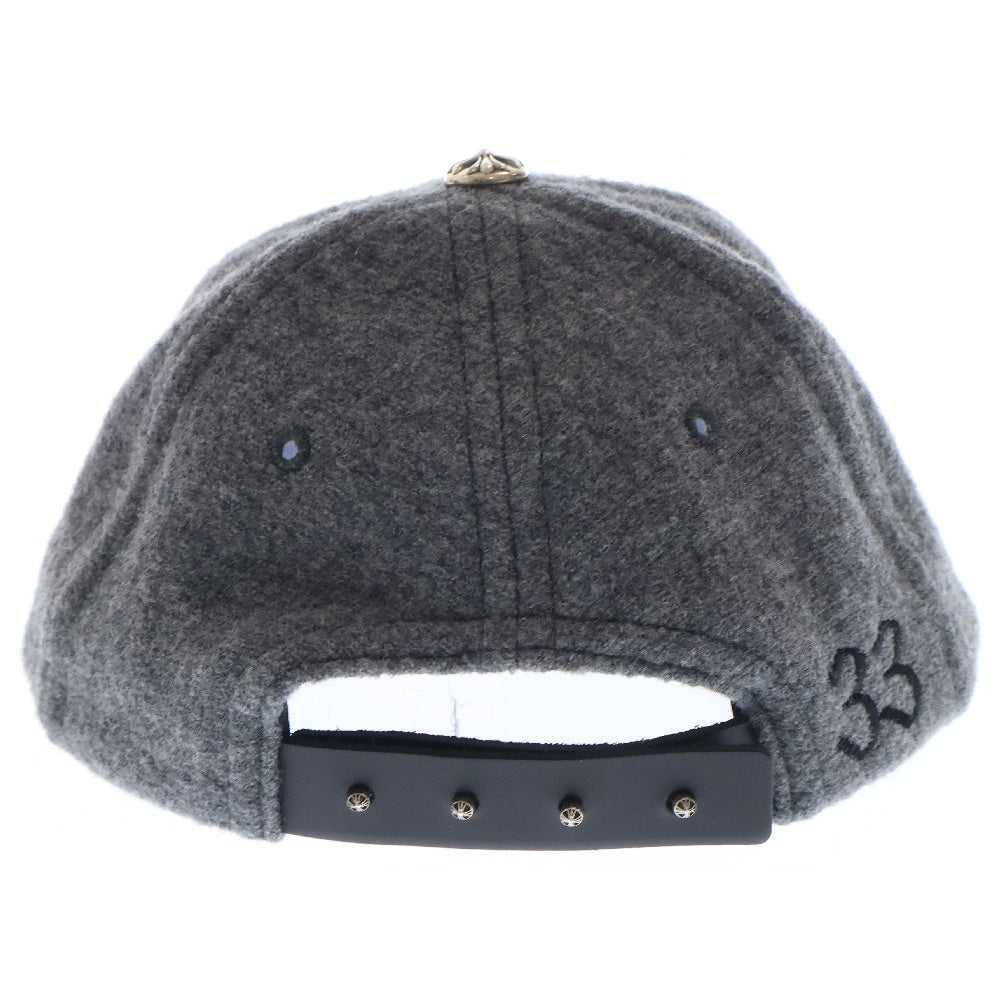 CHROME HEARTS(クロムハーツ) BASEBALL TRUCKER ベースボールトラッカー CHレザーパッチベースボールキャップ 帽子 グレー/ブラック