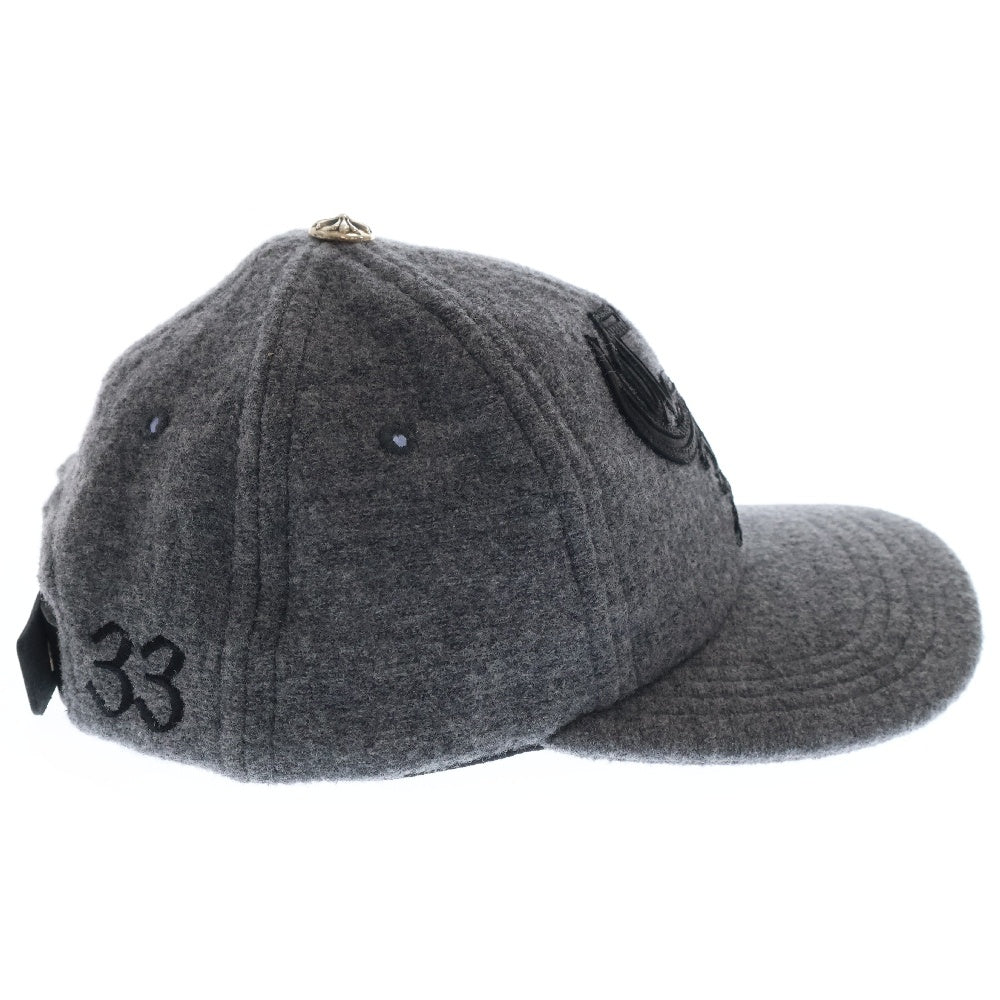 CHROME HEARTS(クロムハーツ) BASEBALL TRUCKER ベースボールトラッカー CHレザーパッチベースボールキャップ 帽子 グレー/ブラック