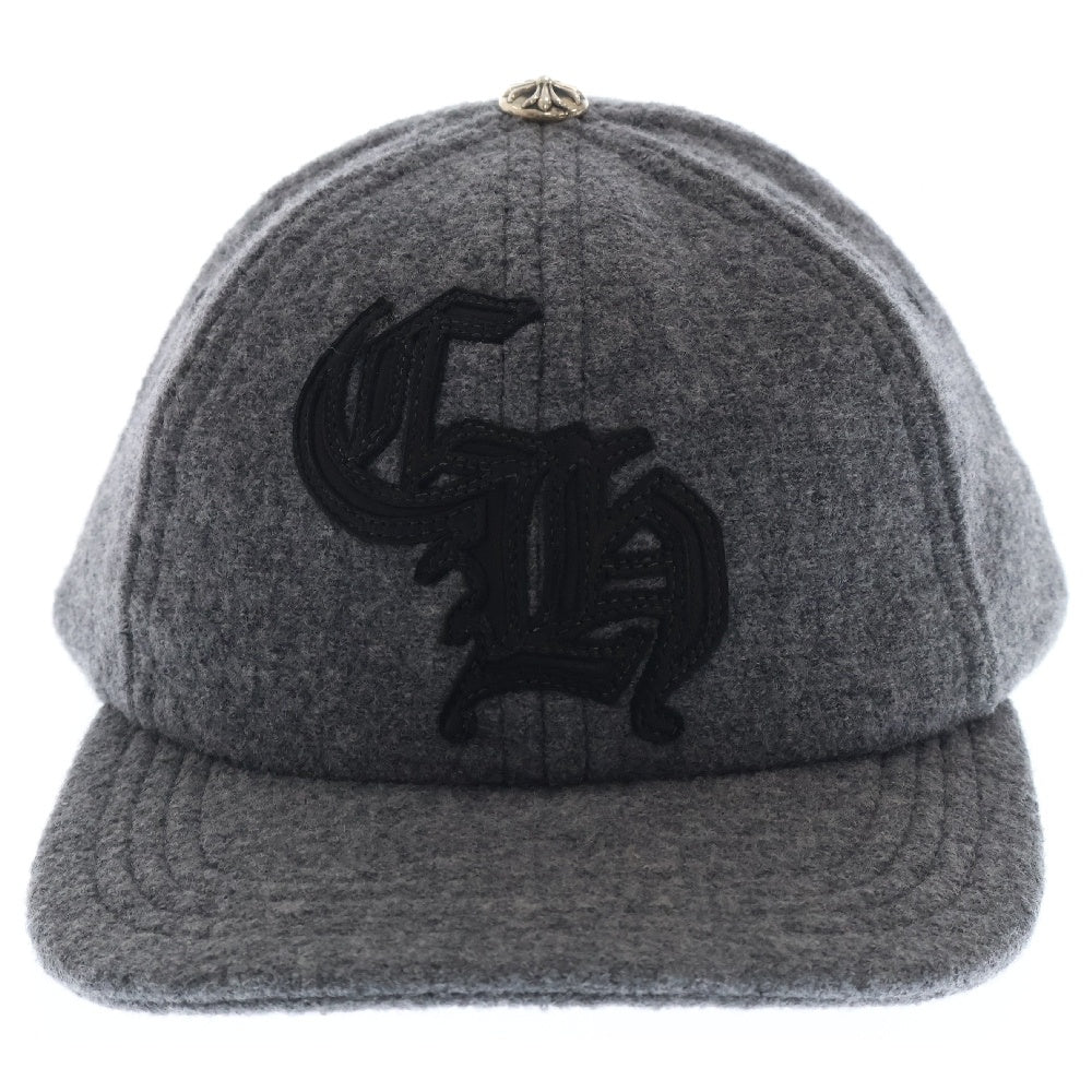 CHROME HEARTS(クロムハーツ) BASEBALL TRUCKER ベースボールトラッカー CHレザーパッチベースボールキャップ 帽子 グレー/ブラック