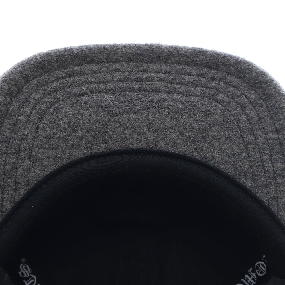 CHROME HEARTS(クロムハーツ) BASEBALL TRUCKER ベースボールトラッカー CHレザーパッチベースボールキャップ 帽子 グレー/ブラック