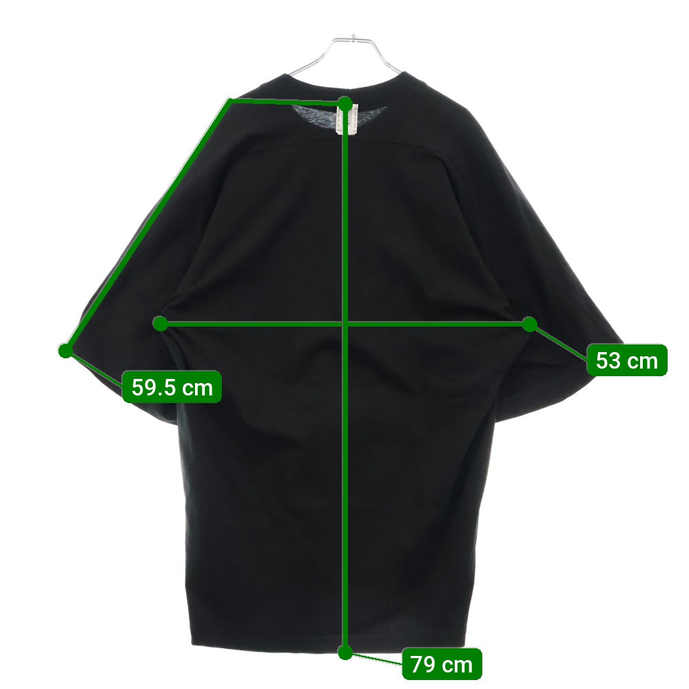 PROTOTYPES(プロトタイプス) フロントプリント オーバーサイズ 半袖Tシャツ カットソー ブラック