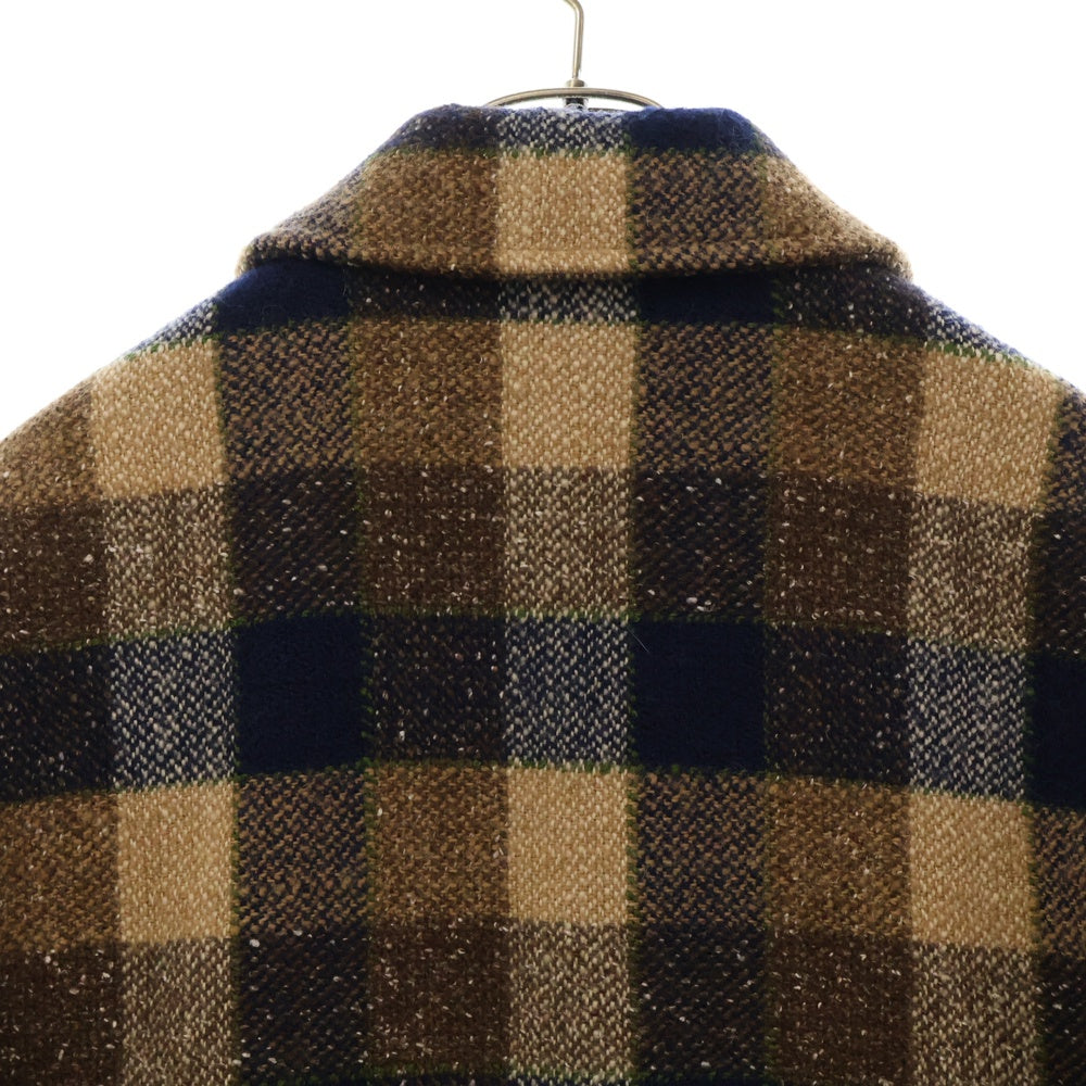 CELINE(セリーヌ) 21AW Oversized Padded Jacket オーバーサイズドチェックツイードパデッドジャケット 2W466758N ブラウン/ネイビー ユニセックス