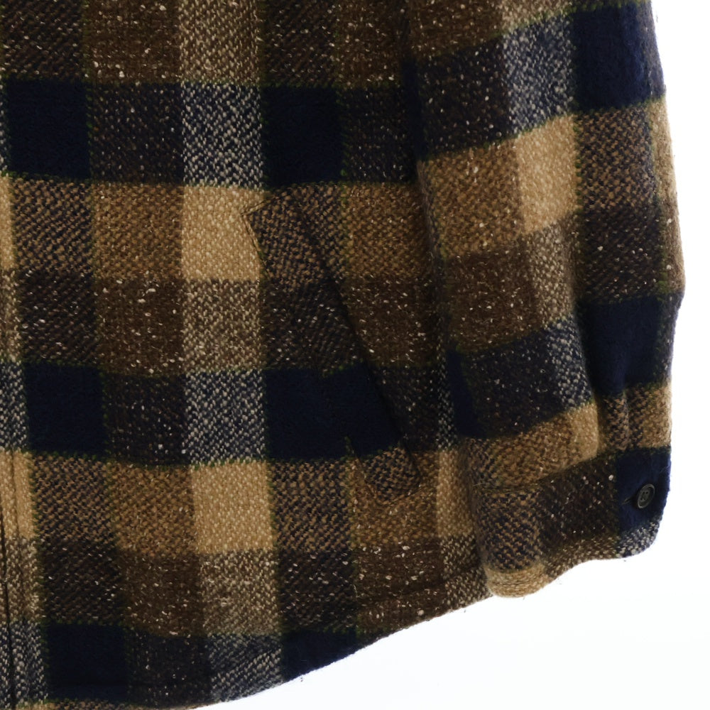 CELINE(セリーヌ) 21AW Oversized Padded Jacket オーバーサイズドチェックツイードパデッドジャケット 2W466758N ブラウン/ネイビー ユニセックス