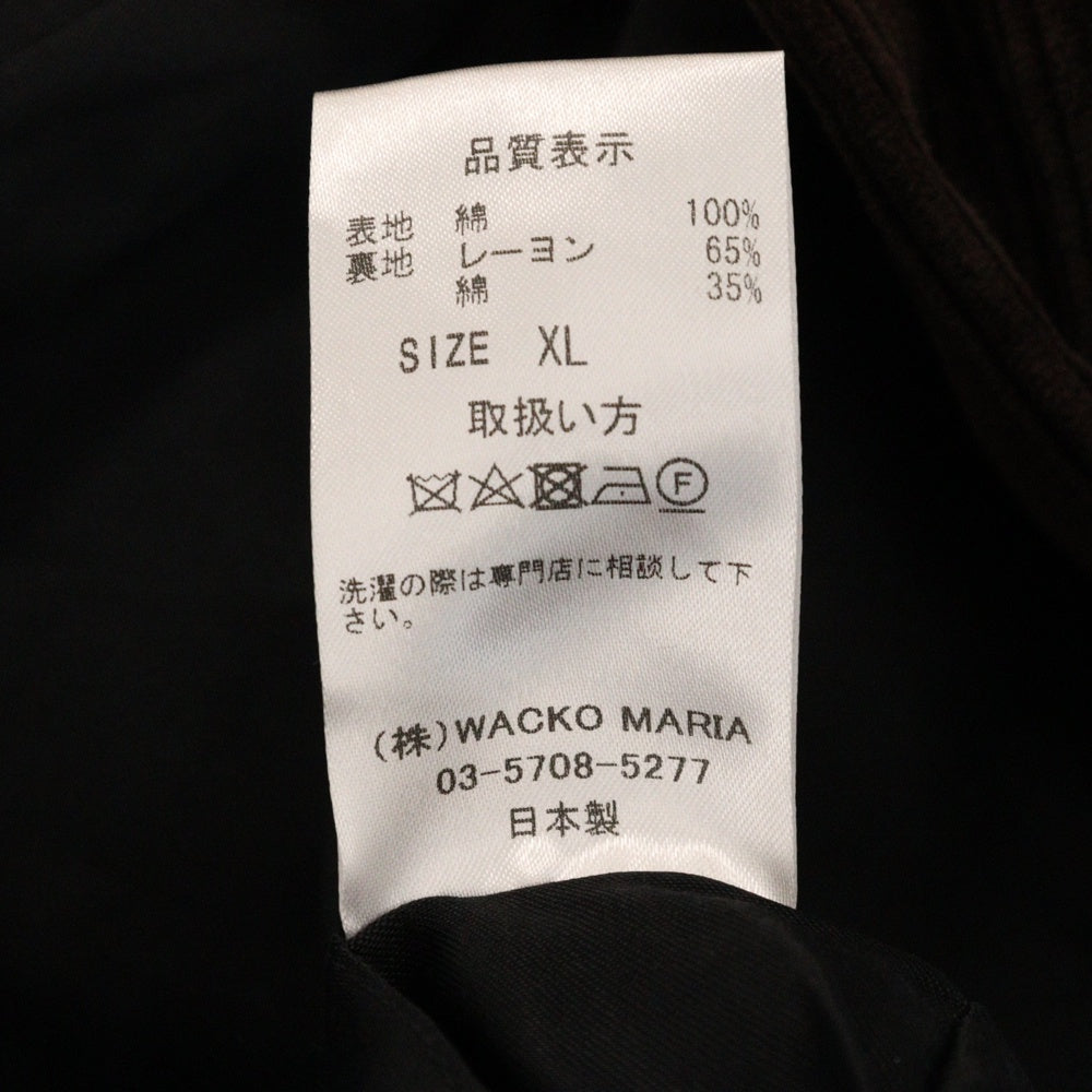 WACKO MARIA(ワコマリア) ×THE BIG LEBOWSKI GOWN COAT(TYPE-3) × ザビッグリボウスキ コーデュロイガウンコート アウター ブラウン
