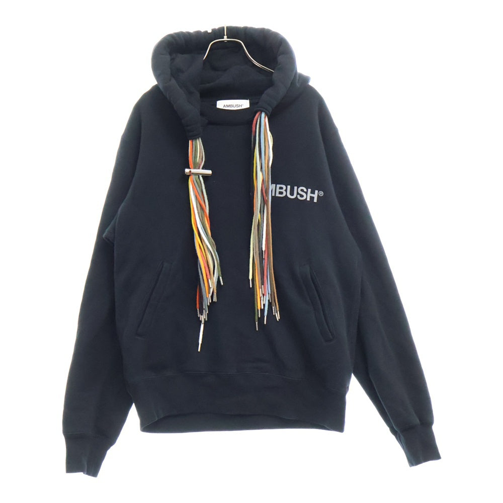 AMBUSH(アンブッシュ) 19AW NEW MULTI CORD HOODIE 12111845 マルチコード スウェットプルオーバーパーカー ブラック