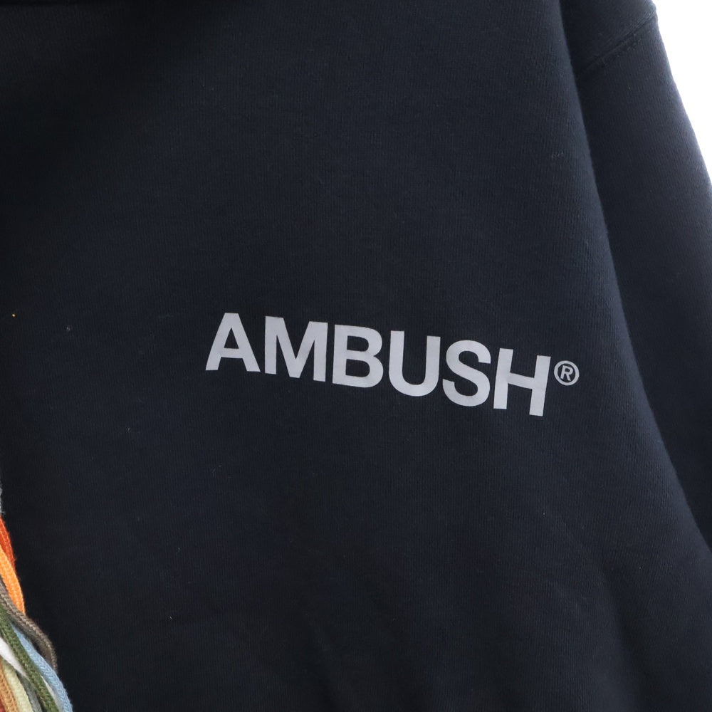 AMBUSH(アンブッシュ) 19AW NEW MULTI CORD HOODIE 12111845 マルチコード スウェットプルオーバーパーカー ブラック