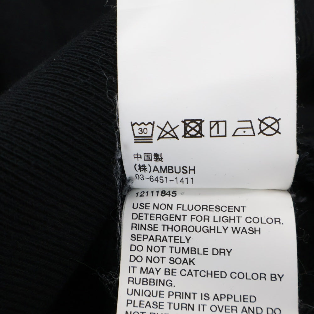 AMBUSH(アンブッシュ) 19AW NEW MULTI CORD HOODIE 12111845 マルチコード スウェットプルオーバーパーカー ブラック