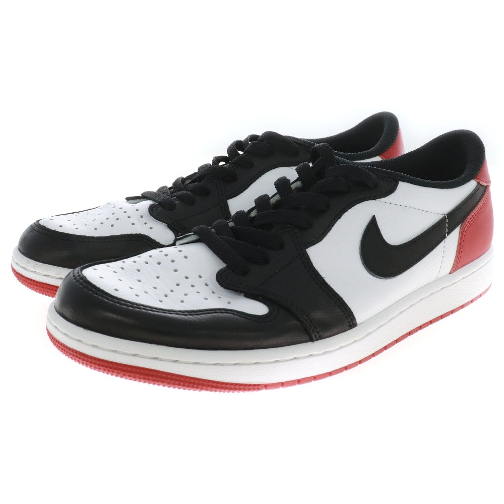 NIKE(ナイキ) AIR JORDAN 1 RETRO LOW OG BLACK TOE CZ0790-106 エアジョーダン1 レトロ ロー ブラックトゥ ローカットスニーカー ホワイト/ブラック/レッド US9.5/27.5cm