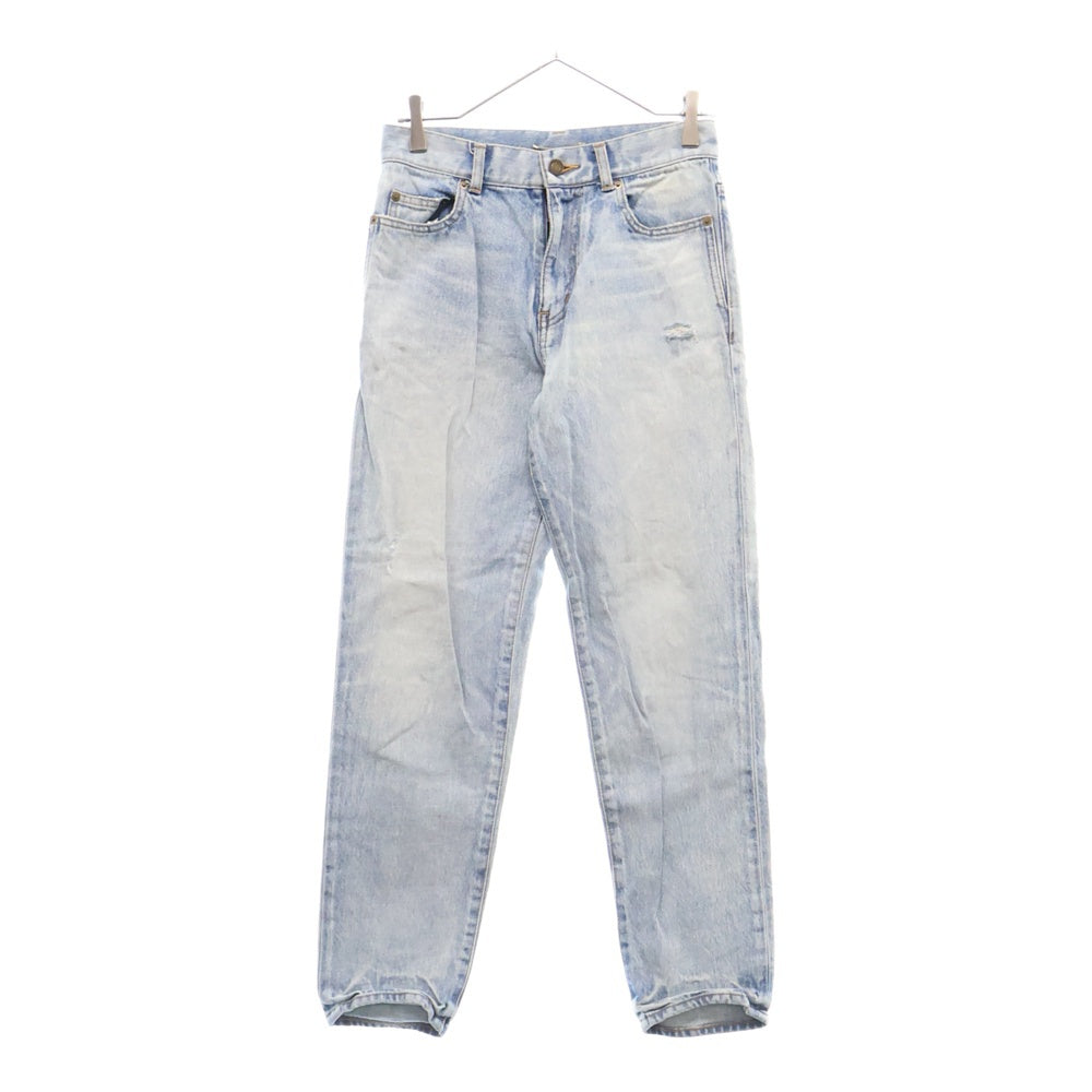 SAINT LAURENT PARIS(サンローランパリ) 21AW ダメージウォッシュ加工デニムパンツ 644678 Y372Z インディゴ