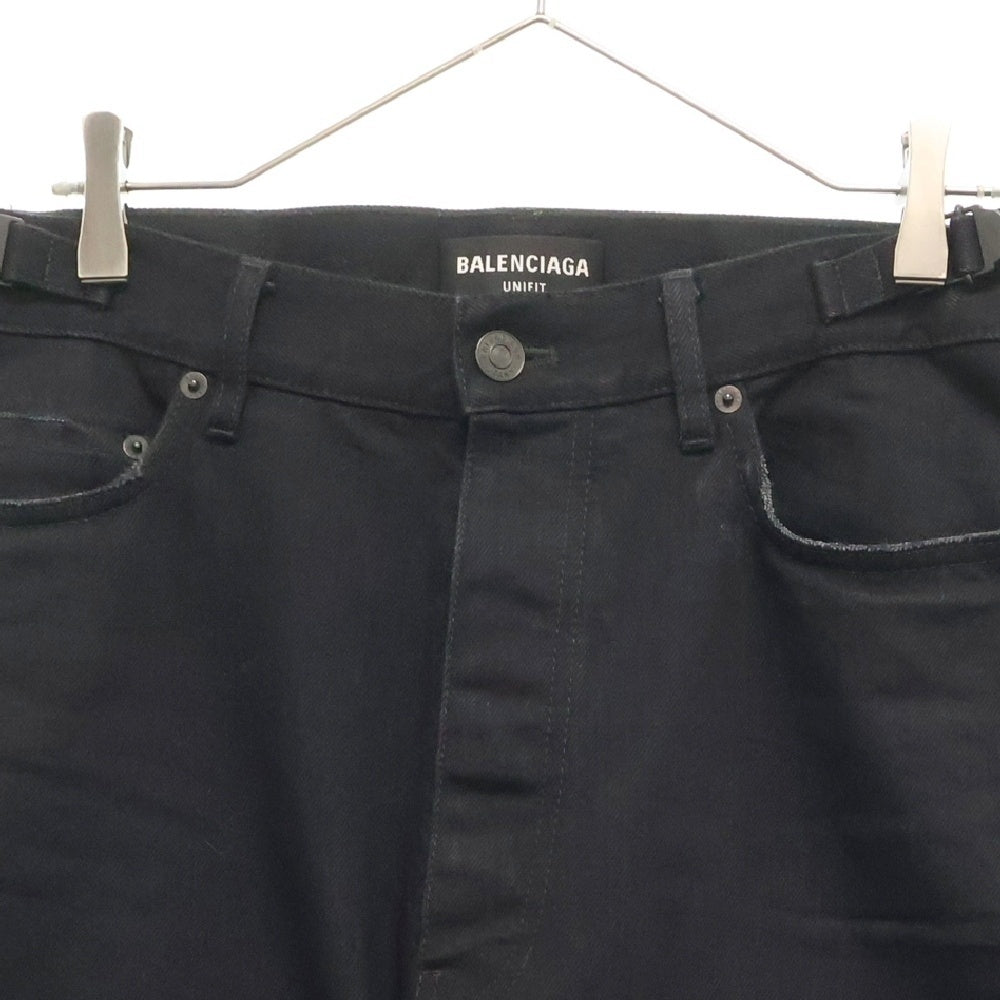 BALENCIAGA(バレンシアガ) Over Fit Denim Jeans オーバーフィットダメージ加工デニムパンツ 697825 TBP47 ブラック