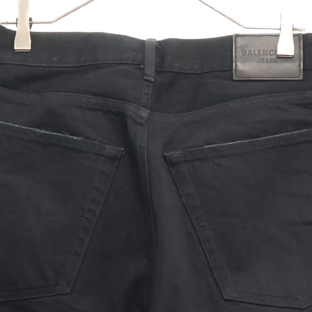 BALENCIAGA(バレンシアガ) Over Fit Denim Jeans オーバーフィットダメージ加工デニムパンツ 697825 TBP47 ブラック