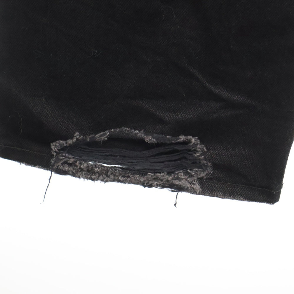 BALENCIAGA(バレンシアガ) Over Fit Denim Jeans オーバーフィットダメージ加工デニムパンツ 697825 TBP47 ブラック