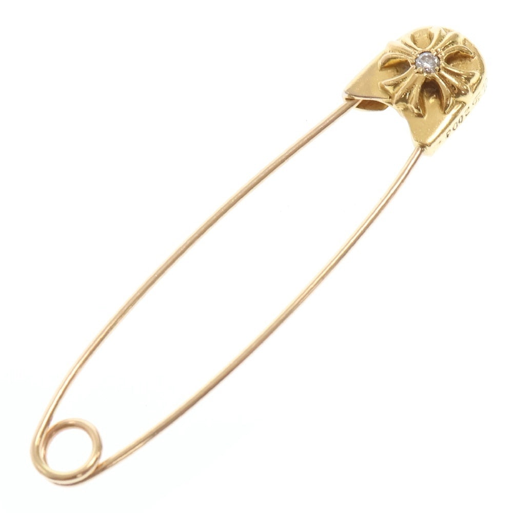 CHROME HEARTS(クロムハーツ) 22K SAFETY PIN L DIA 22Kラージセーフティピン 1ダイヤ ペンダントトップ ゴールド