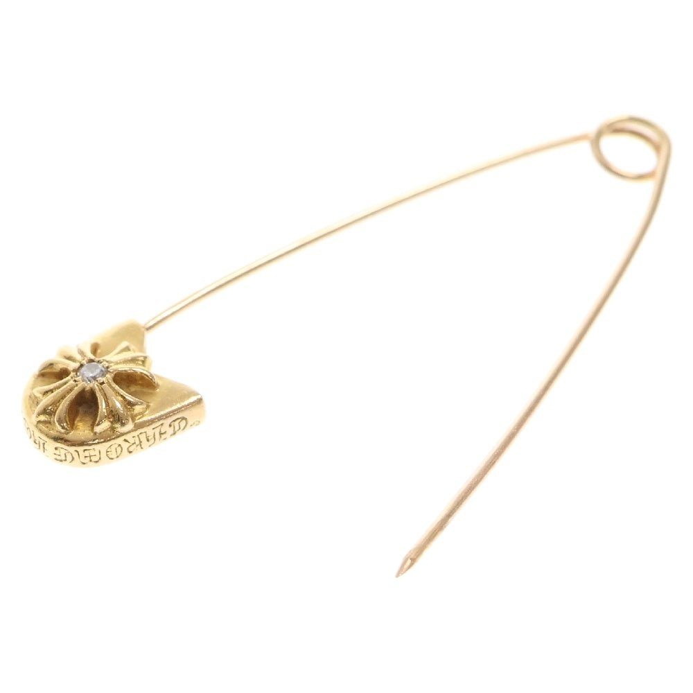 CHROME HEARTS(クロムハーツ) 22K SAFETY PIN L DIA 22Kラージセーフティピン 1ダイヤ ペンダントトップ ゴールド