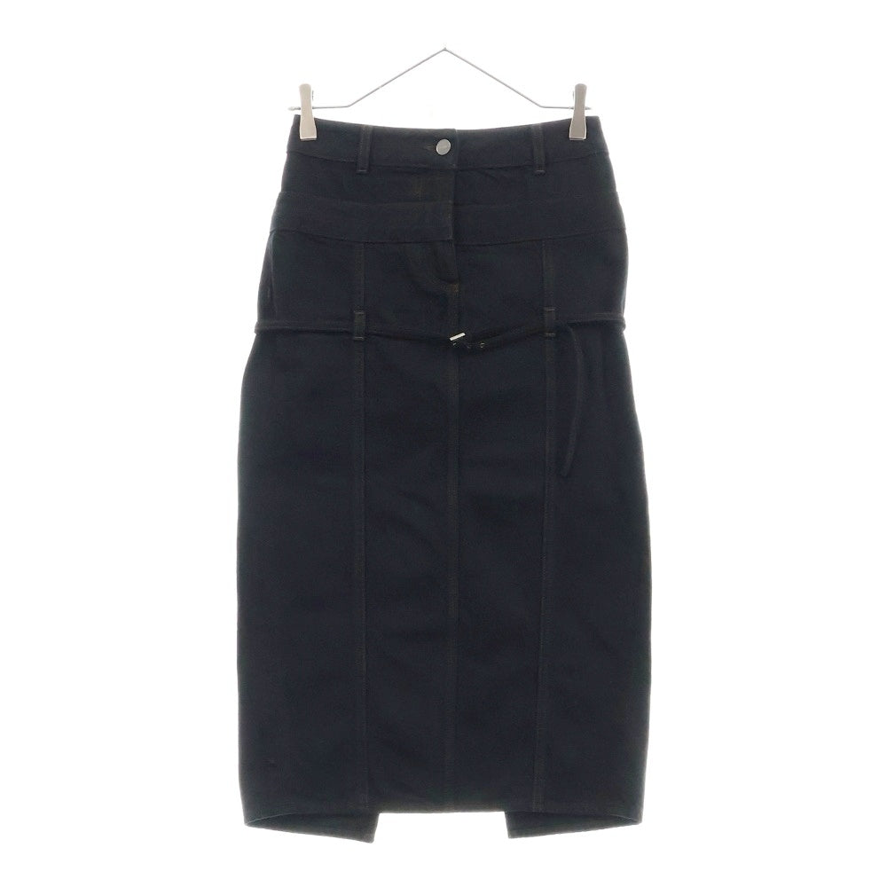 JACQUEMUS(ジャックムス) La Jupe De Nimes Criollo Belted Denim Skirt ベルテッドデニムスカート 233DE032-1016-99B ブラック レディース