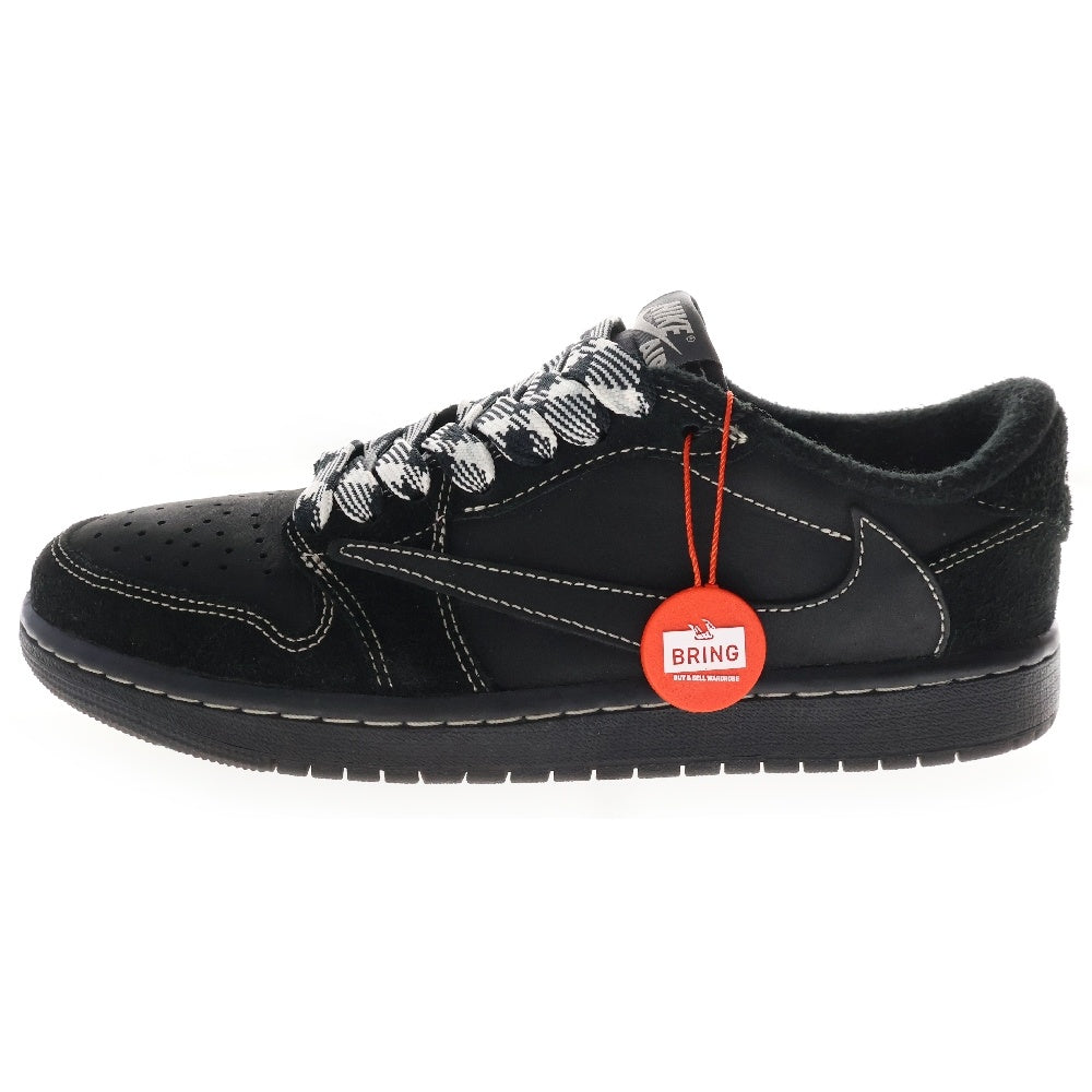 NIKE(ナイキ) ×TRAVIS SCOTT AIR JORDAN 1 LOW OG SP BLACK PHANTOM DM7866-001 トラヴィススコット エアジョーダン1 ブラックファントム ローカットスニーカー US8/26.0cm