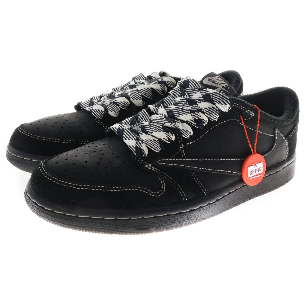 NIKE(ナイキ) ×TRAVIS SCOTT AIR JORDAN 1 LOW OG SP BLACK PHANTOM DM7866-001 トラヴィススコット エアジョーダン1 ブラックファントム ローカットスニーカー US8/26.0cm