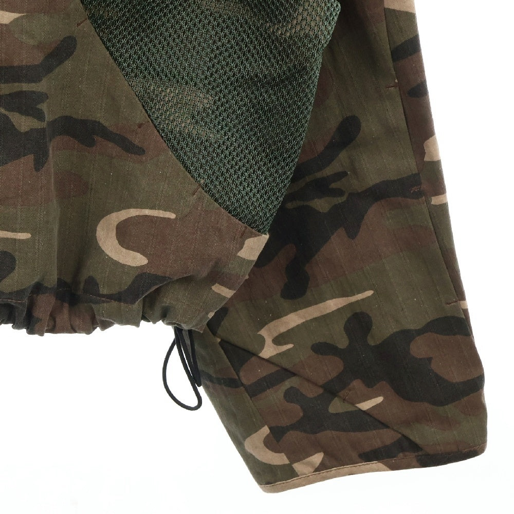 FFFPOSTALSERVICE(トリプルエフポスタルサービス) PARACHUTE V2 JACKET フェイスマスクフード カモフラパラシュートジャケット カーキ/ブラウン