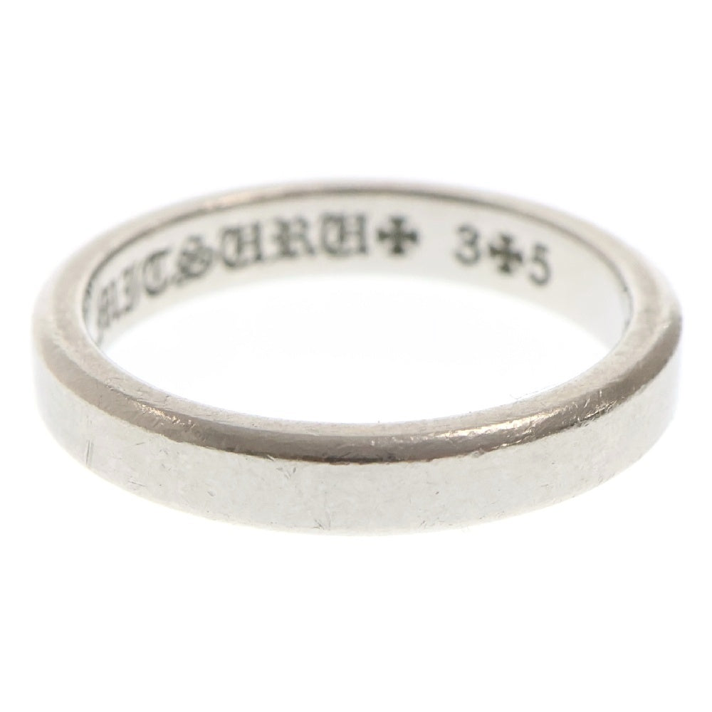CHROME HEARTS(クロムハーツ) PLAT WEDDING BAND RING FLAT フラットウエディングバンド プラチナリング 12号 ※イニシャル刻印有り