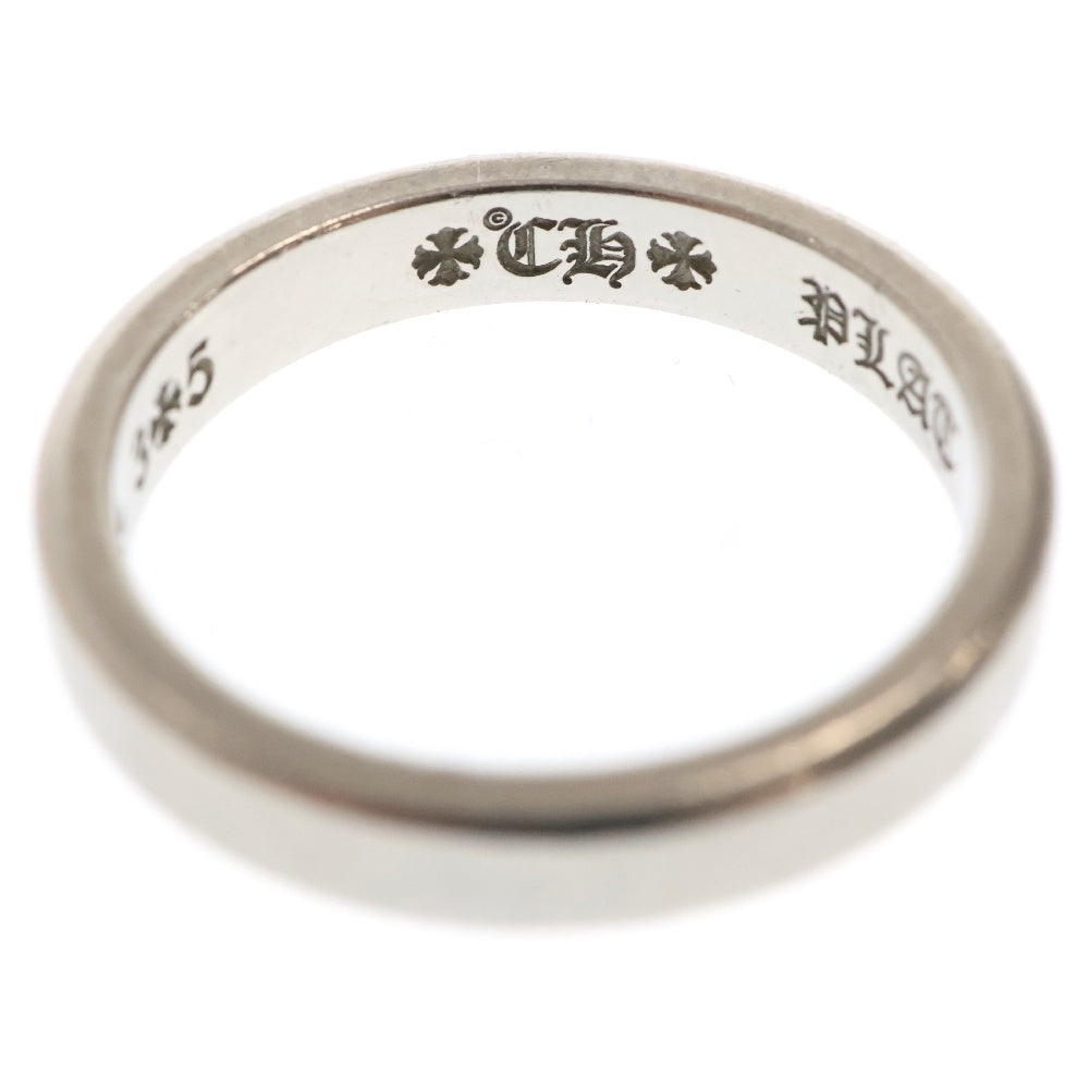 CHROME HEARTS(クロムハーツ) PLAT WEDDING BAND RING FLAT フラットウエディングバンド プラチナリング 12号 ※イニシャル刻印有り