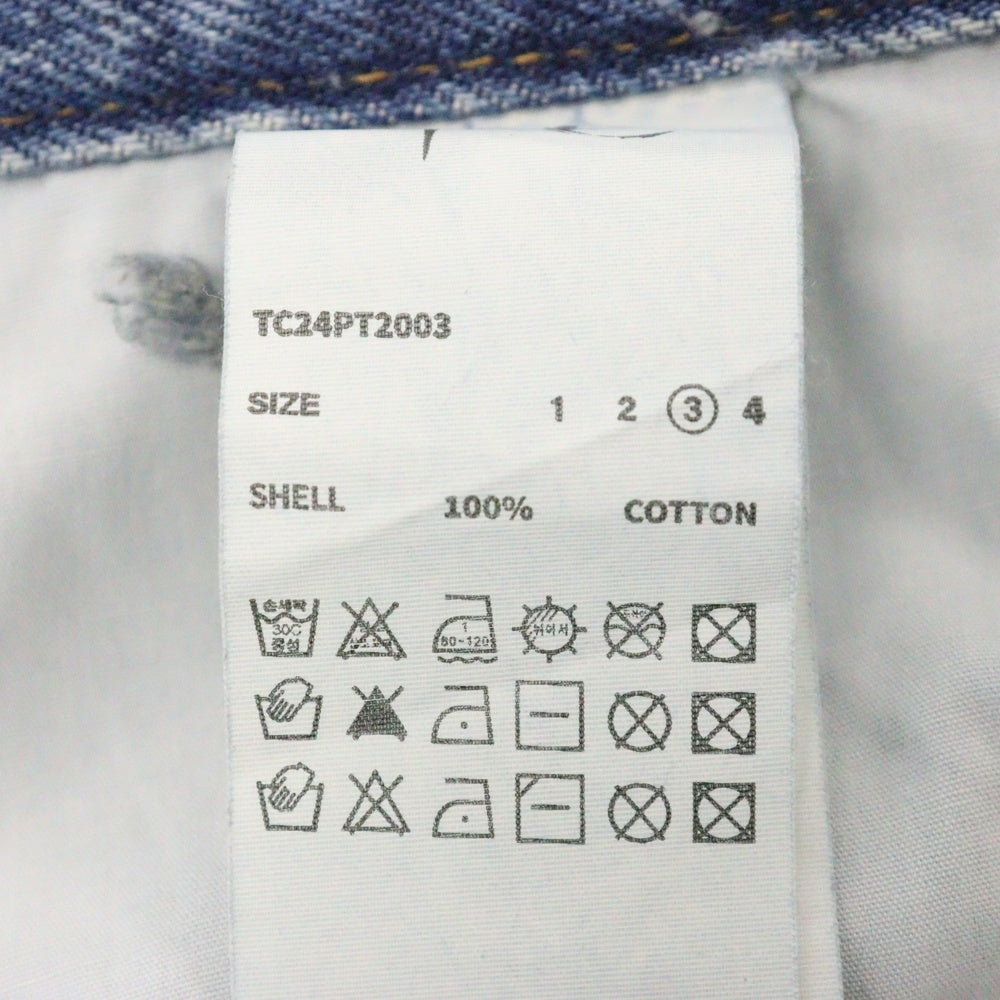 THUG CLUB(サグクラブ) CHIMERA PANTS TC24PT2003 キメラ バギーデニムパンツ インディゴ