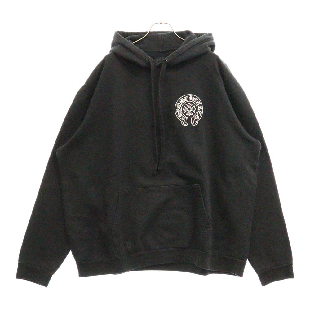 CHROME HEARTS(クロムハーツ) SWTSHRT PLVR ロサンゼルス限定ホースシュープリントプルオーバーパーカー ブラック