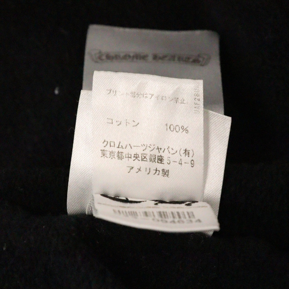 CHROME HEARTS(クロムハーツ) SWTSHRT PLVR 袖ロゴプリントプルオーバーパーカー ブラック