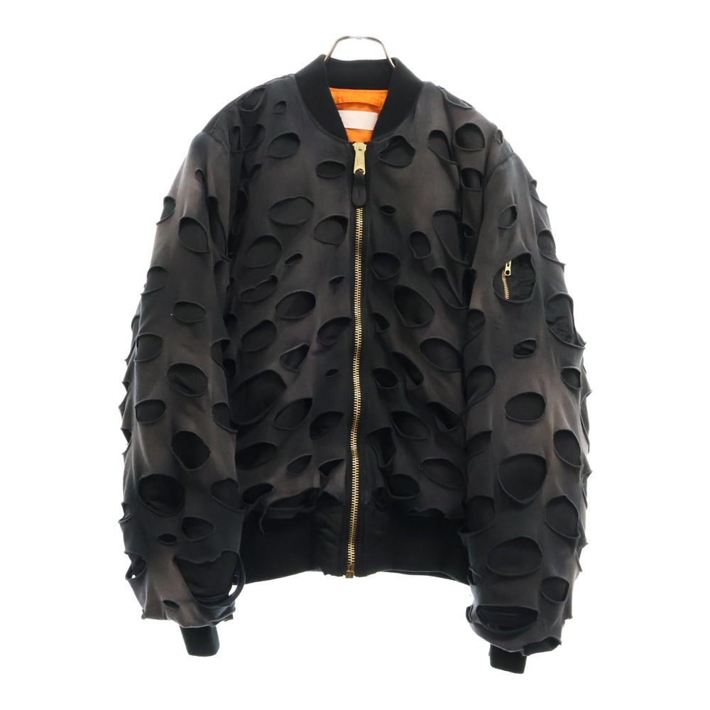 ALEXANDER DIGENOVA(アレキサンダーディジェノバ) 24AW DOUBLE LAYER BOMBER MA-1 ダブルレイヤードボンバージャケット リバーシブルジャケット ブラック/オレンジ