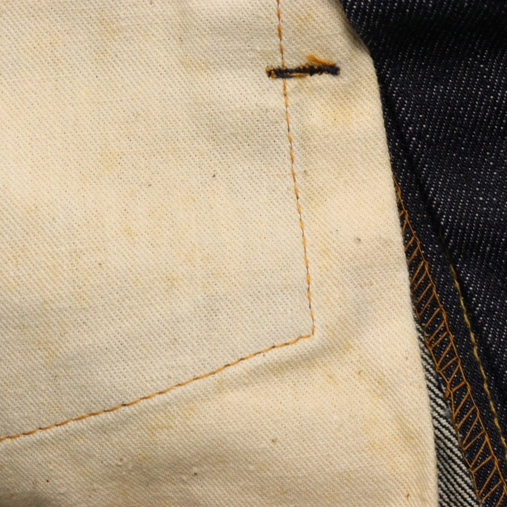 Levi's(リーバイス) 60~70s VINTAGE 505 BIGE ボタン裏刻印5 42TALON 紙パッチ ジップフライデニムパンツ インディゴ フラッシャー付き デットストック
