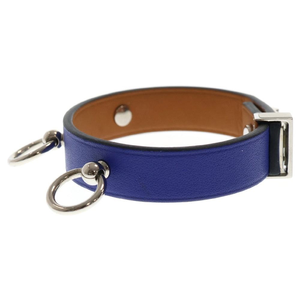 HERMES(エルメス) Mini Dog ミニドッグ レザーブレスレット A刻印 ブルー レディース