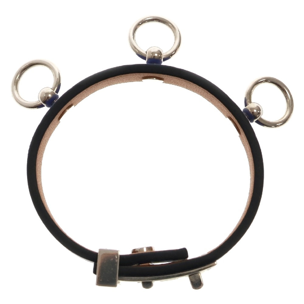 HERMES(エルメス) Mini Dog ミニドッグ レザーブレスレット A刻印 ブルー レディース