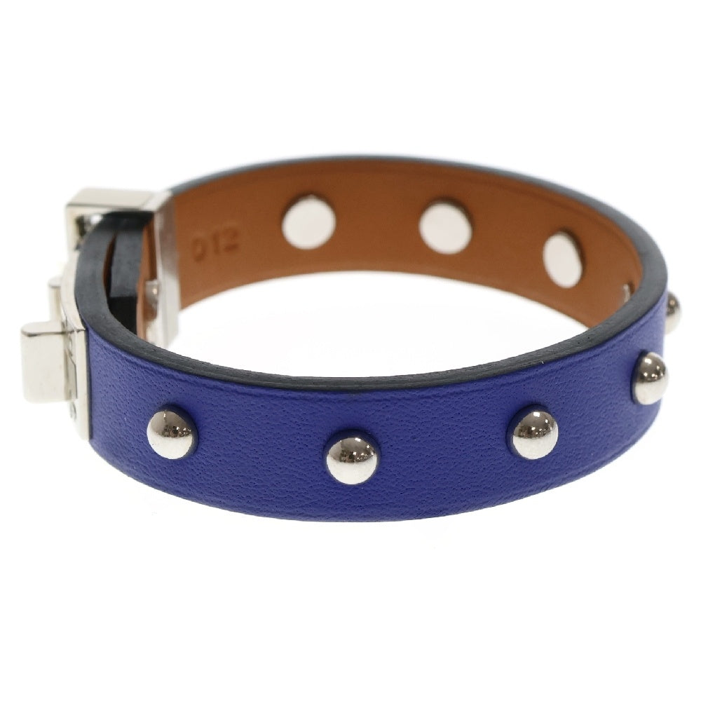 HERMES(エルメス) Mini Dog ミニドッグ レザーブレスレット X刻印 ブルー レディース
