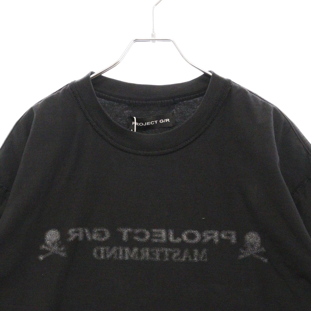 PROJECT G/R(プロジェクトジーアール) 25SS×mastermind JAPAN INSIDE OUT T-SHIRTS マスターマインドジャパン インサイドアウトロゴ半袖Tシャツ PG25SSMJ01 ブラック